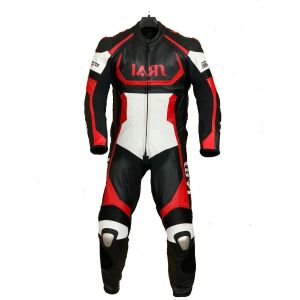Allied Black And Red SRAI Leather Racing Suit